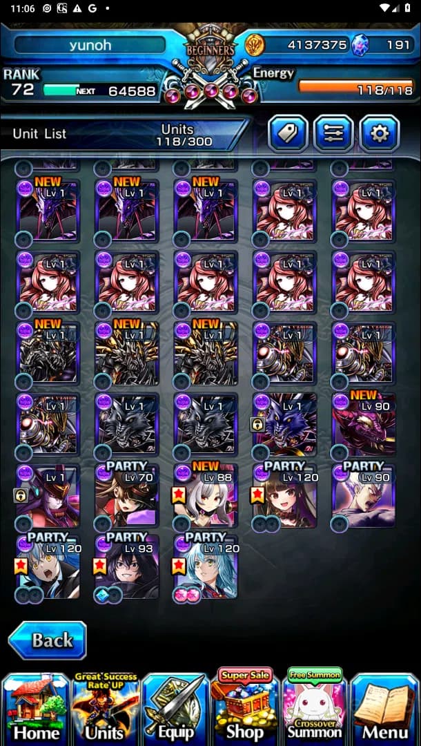 Grand Summoners Accounts Global| Ascend 16| Shadow, Islid HP, DLS Rimuru, B image 5