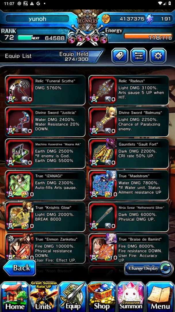 Grand Summoners Accounts Global| Ascend 16| Shadow, Islid HP, DLS Rimuru, B image 7