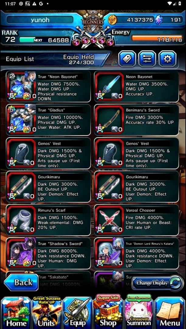 Grand Summoners Accounts Global| Ascend 16| Shadow, Islid HP, DLS Rimuru, B image 8