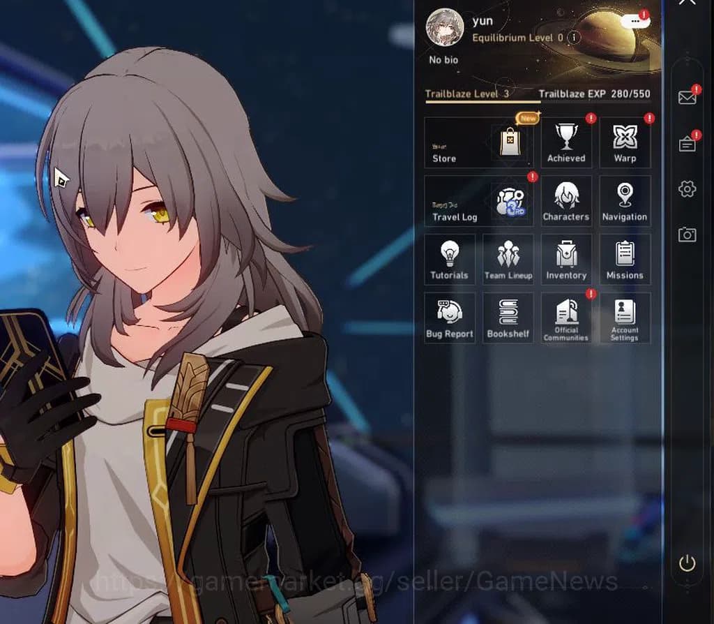 Honkai Star Rail Accounts ASIA|TL 3|Selector B5 ON+3 Golden Companion Spirit image 1