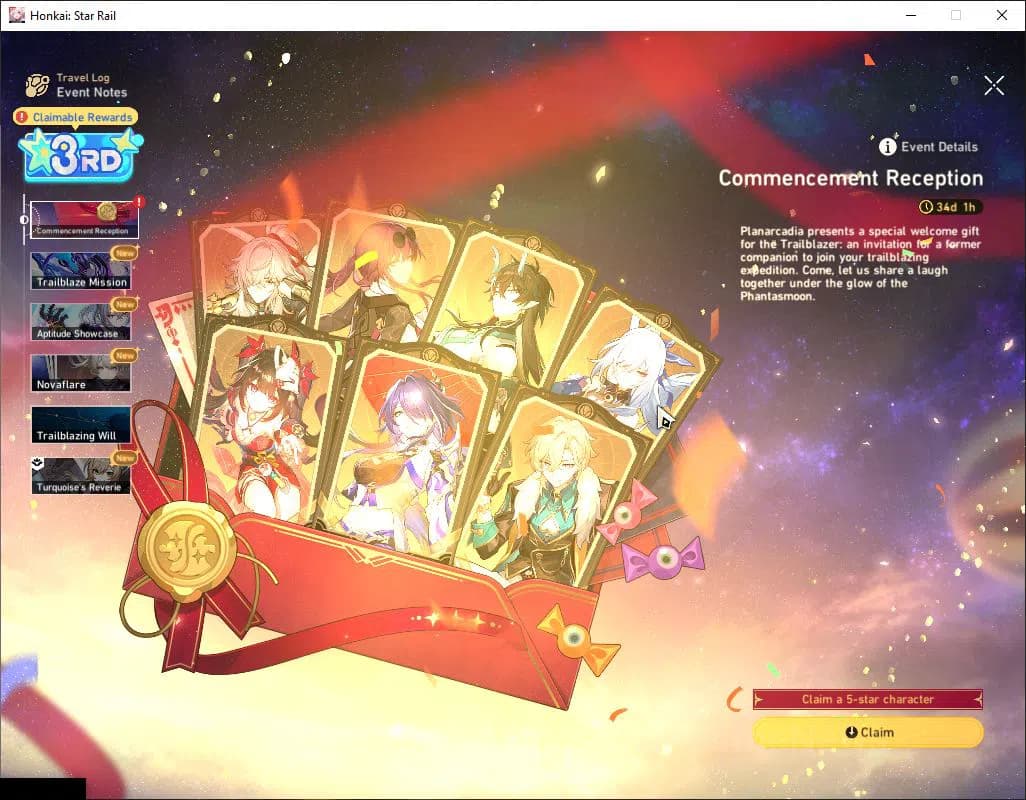 Honkai Star Rail Accounts ASIA|TL 3|Selector B5 ON+3 Golden Companion Spirit image 3