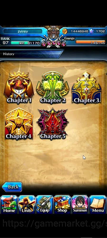 Grand Summoners Accounts Global|Rank 97|1,7k cc|9 Ascend+4 TW|[Roy,Okarun,E image 12