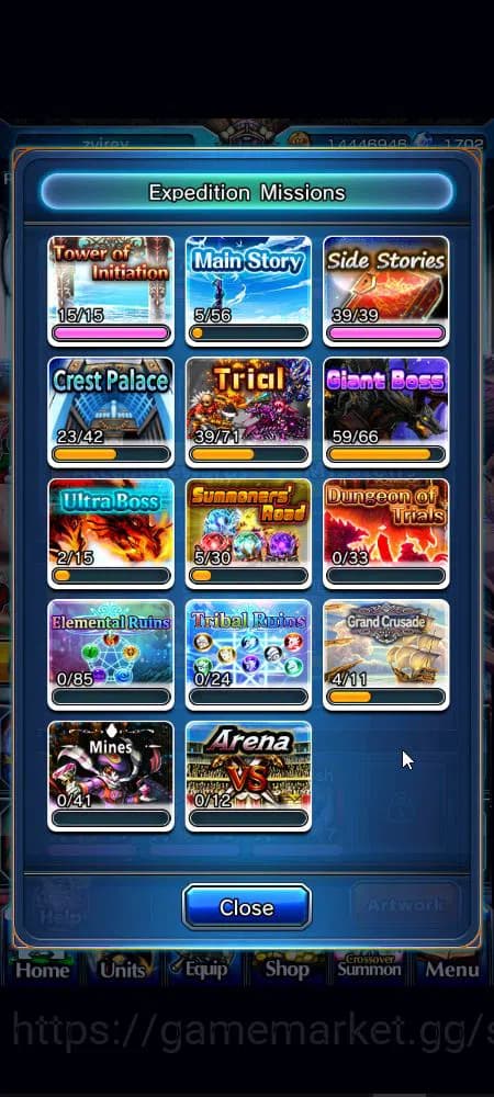 Grand Summoners Accounts Global|Rank 97|1,7k cc|9 Ascend+4 TW|[Roy,Okarun,E image 14