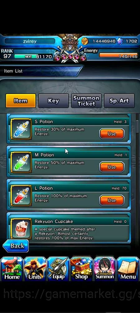 Grand Summoners Accounts Global|Rank 97|1,7k cc|9 Ascend+4 TW|[Roy,Okarun,E image 15