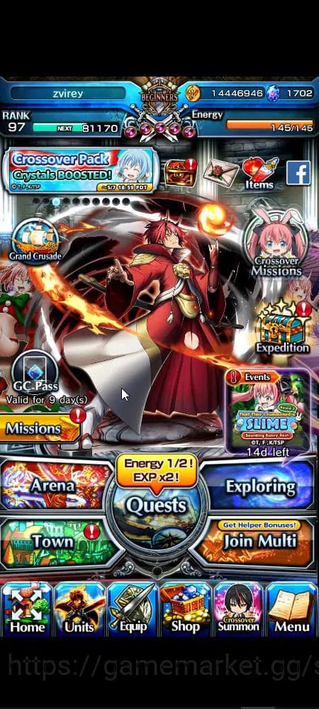 Grand Summoners Accounts Global|Rank 97|1,7k cc|9 Ascend+4 TW|[Roy,Okarun,E image 16