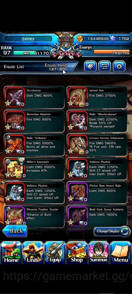 Grand Summoners Accounts Global|Rank 97|1,7k cc|9 Ascend+4 TW|[Roy,Okarun,E image 17