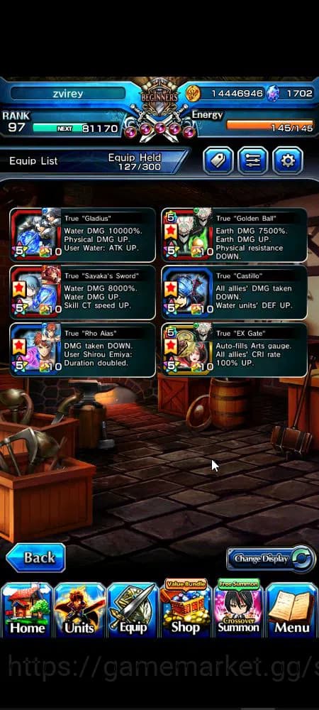 Grand Summoners Accounts Global|Rank 97|1,7k cc|9 Ascend+4 TW|[Roy,Okarun,E image 18