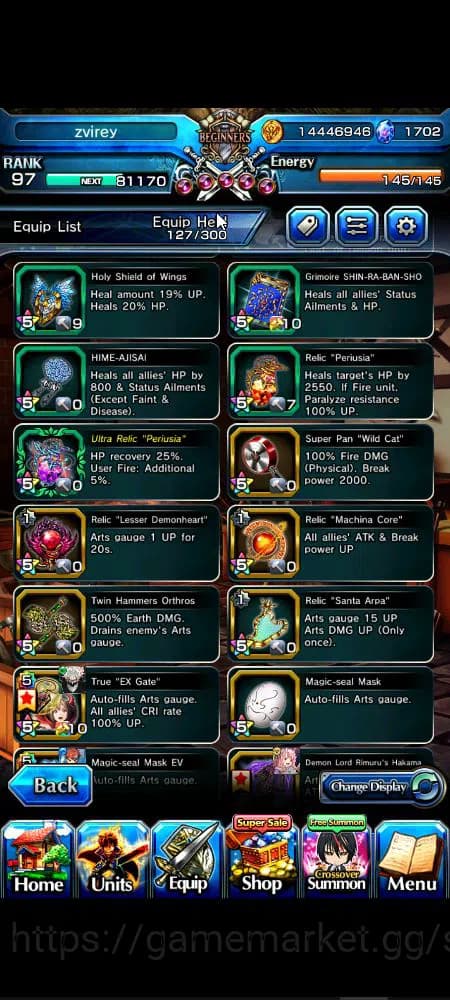 Grand Summoners Accounts Global|Rank 97|1,7k cc|9 Ascend+4 TW|[Roy,Okarun,E image 3