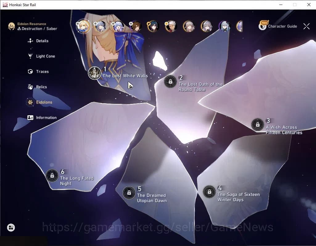 Honkai Star Rail Accounts ASIA | TL 63 | 5 Limited|(Saber E1,Sunday)+Sign Ar image 4