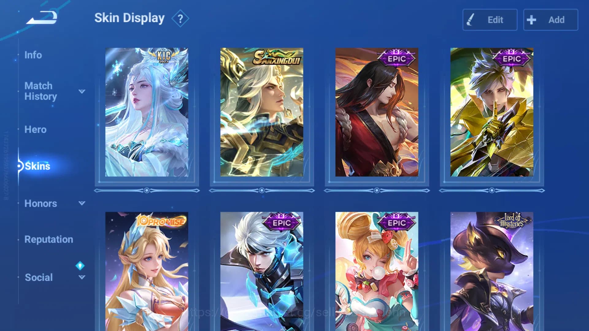 Honor of Kings Accounts Global|Hero 62|Skin 39|Kic Luna,Sanxigdui HouYi+Bu image 2