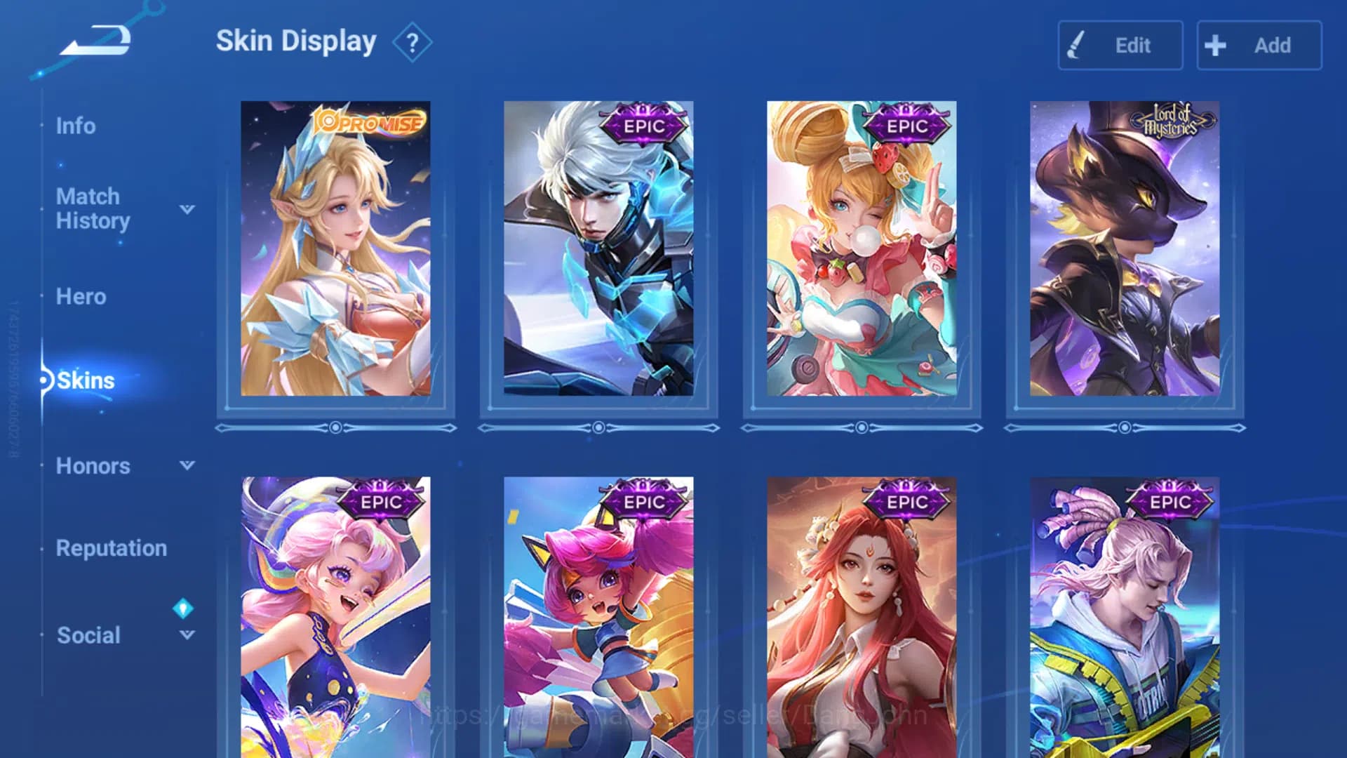 Honor of Kings Accounts Global|Hero 62|Skin 39|Kic Luna,Sanxigdui HouYi+Bu image 3
