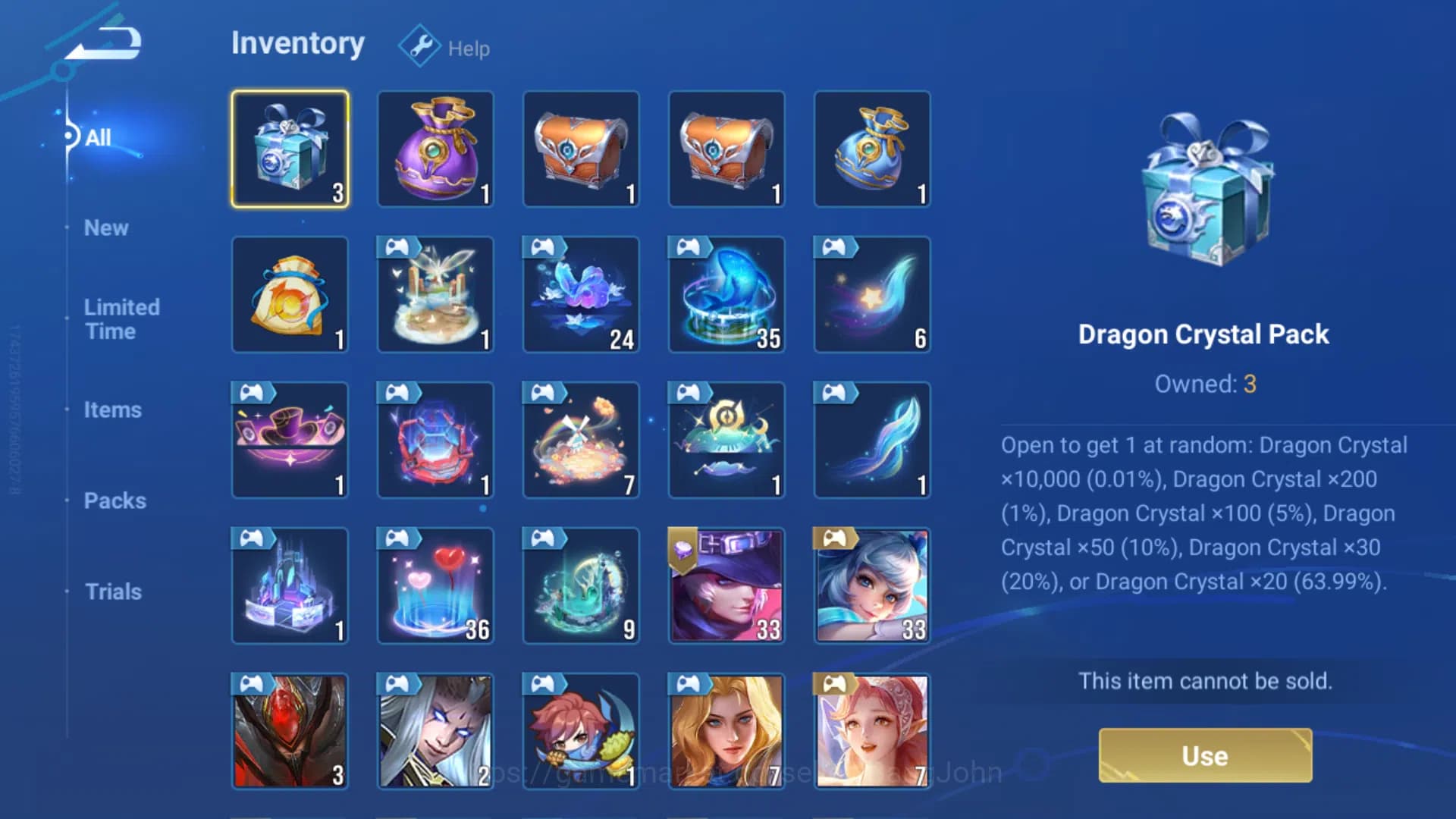 Honor of Kings Accounts Global|Hero 62|Skin 39|Kic Luna,Sanxigdui HouYi+Bu image 6