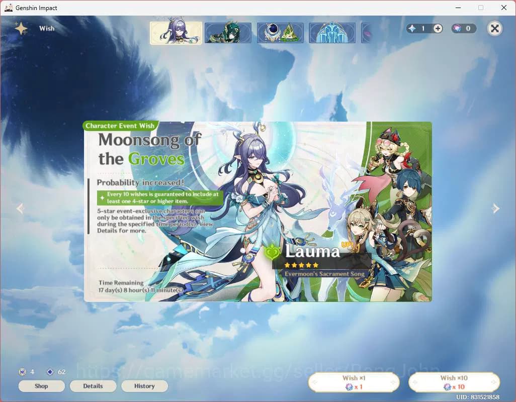 Genshin Impact Accounts ASIA|AR 59|23 limit+4Sign(5*Wpn)|PremTeam(Nefer,La image 11