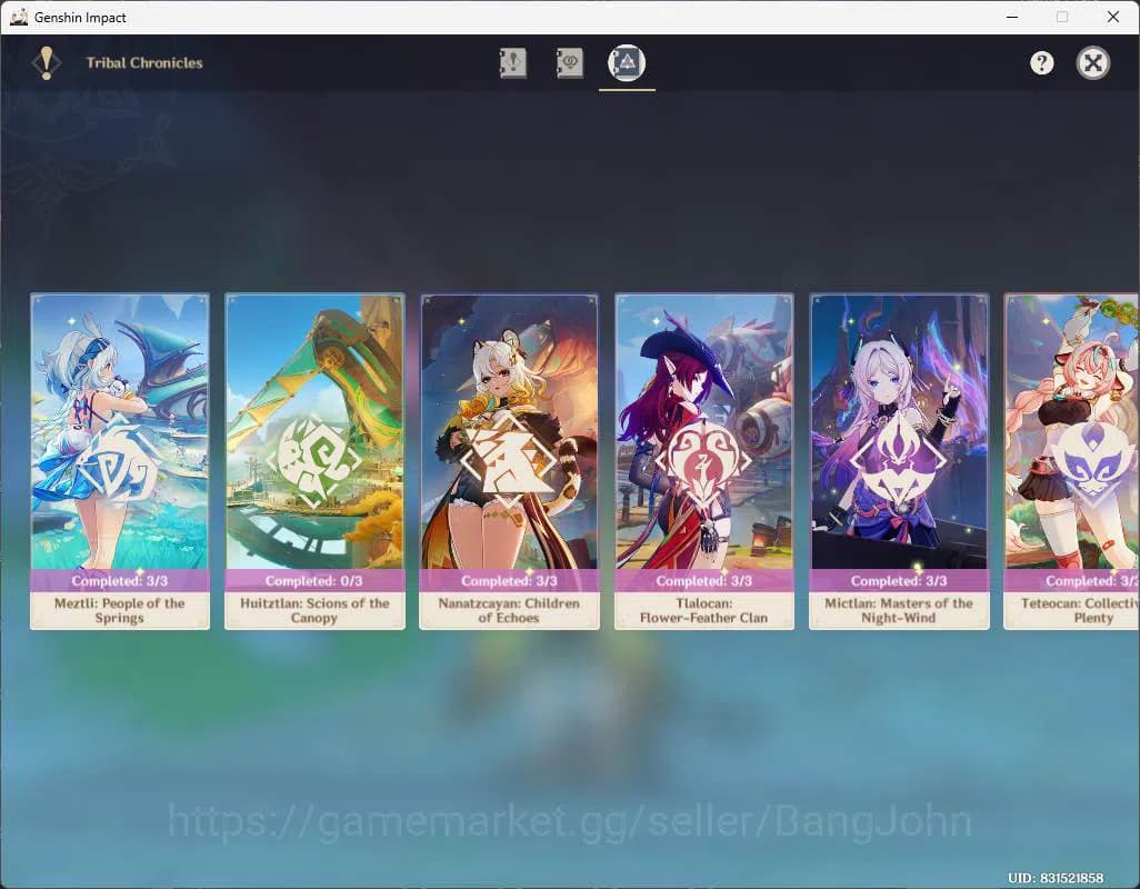 Genshin Impact Accounts ASIA|AR 59|23 limit+4Sign(5*Wpn)|PremTeam(Nefer,La image 5