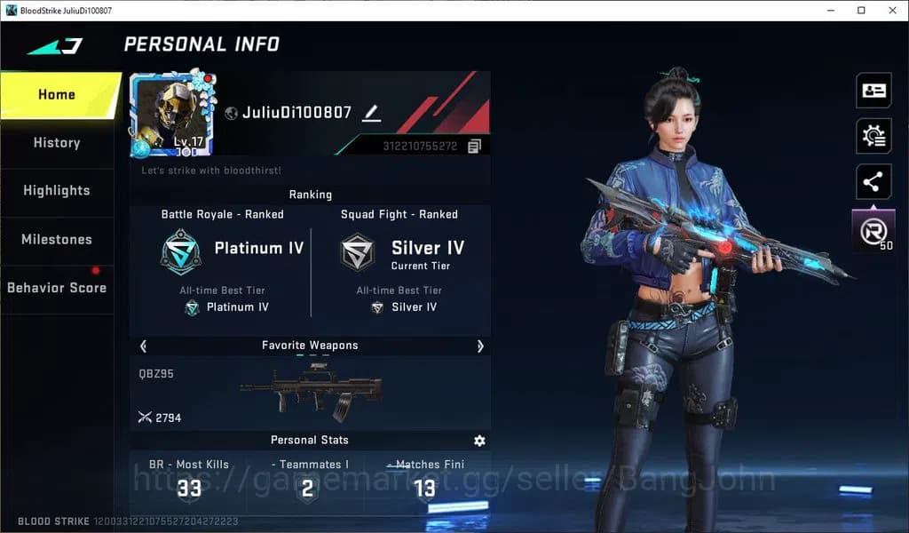 Blood Strike Accounts ASIA|ULTRA=M4A1,MORE DETAIL CEK SS BS554B image 1