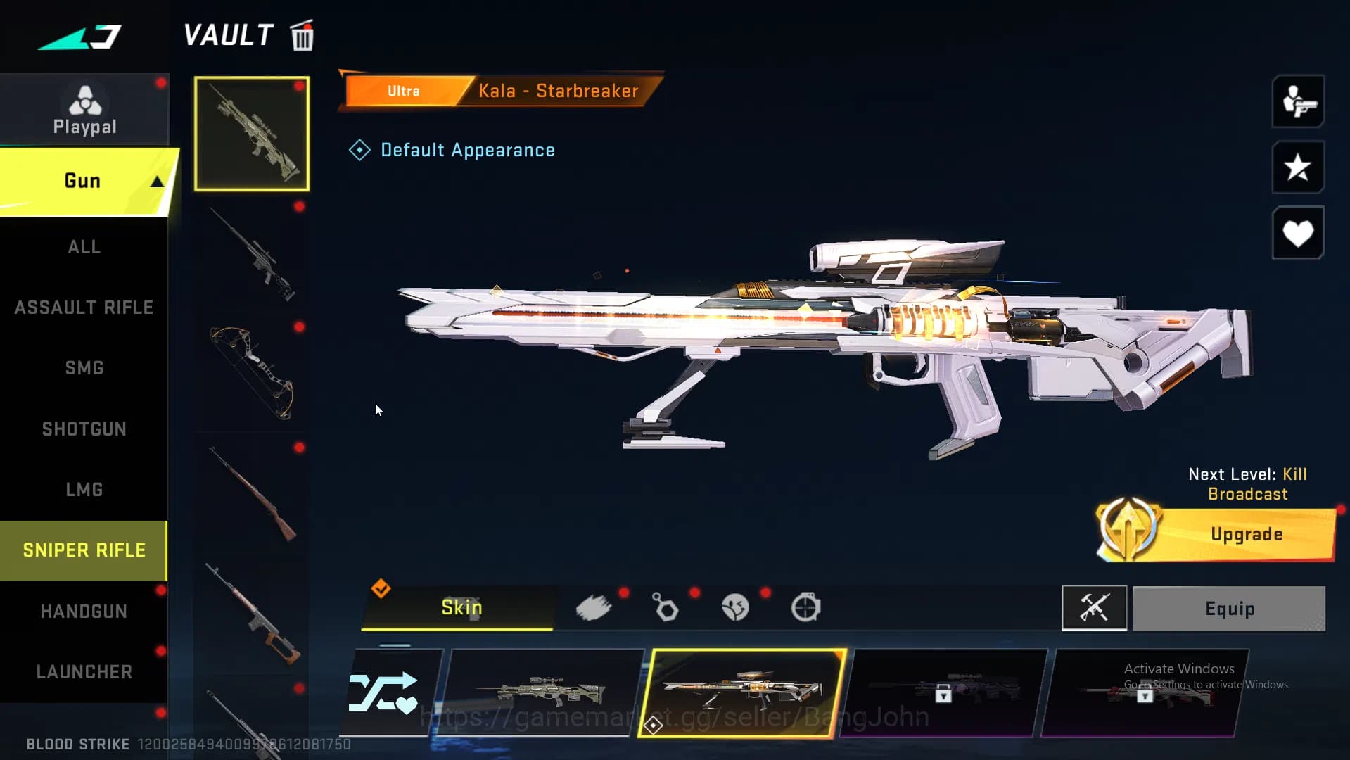 Blood Strike Accounts ASIA|Eternal AK47 | Collab MCX EVA | Ultra INP9,Or image 8