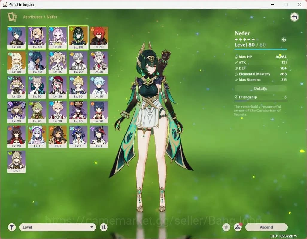 Genshin Impact Accounts ASIA|AR 43|Starter|1 Limited + 21Bintang 4 karakte image 2