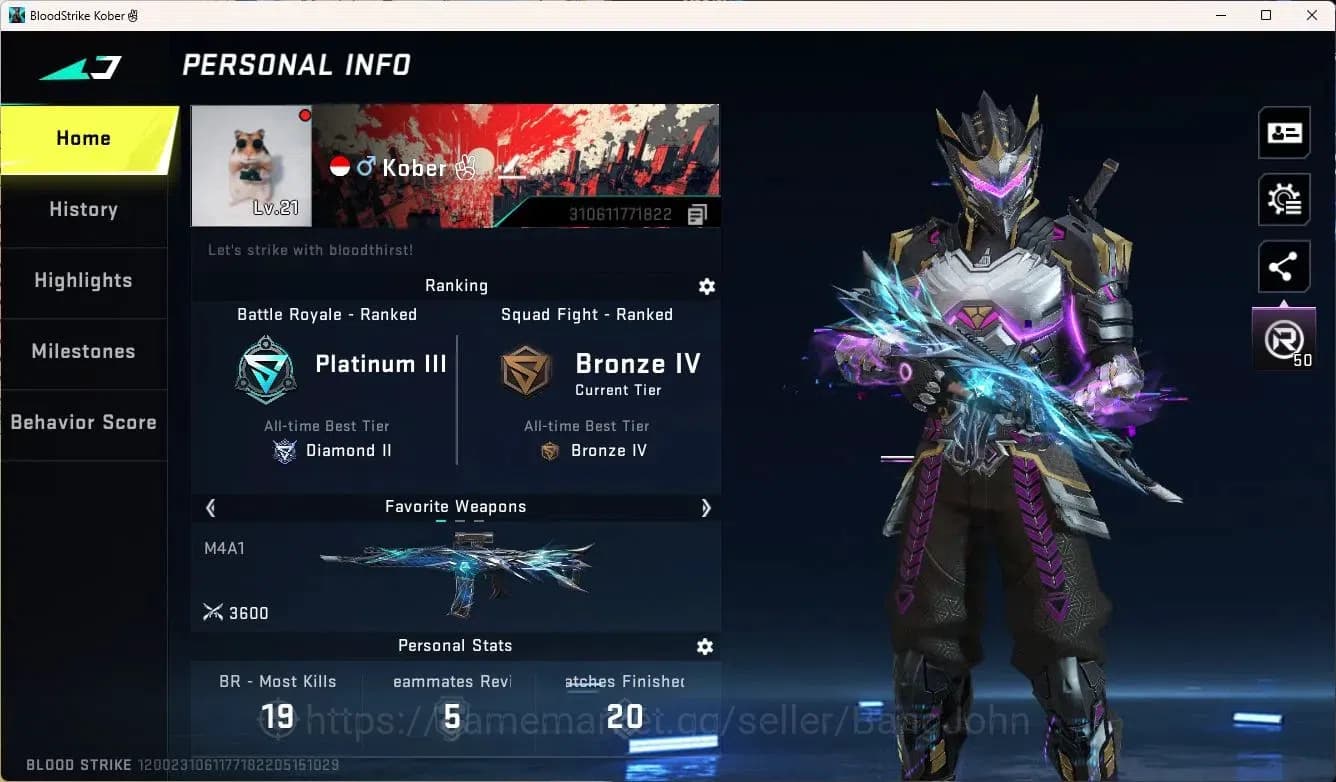 Blood Strike Accounts ASIA|ULTRA,M4A1,AUG,ZERO|5 SKIN LEGEN|MORE DETAIL image 2