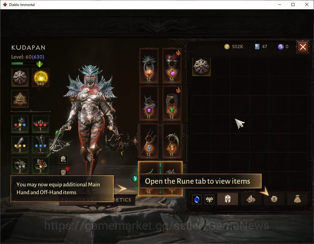 Diablo Immortal Accounts EU - Sescheron|Lv60(630)|Demon Hunter|35k CR|Reso image 4