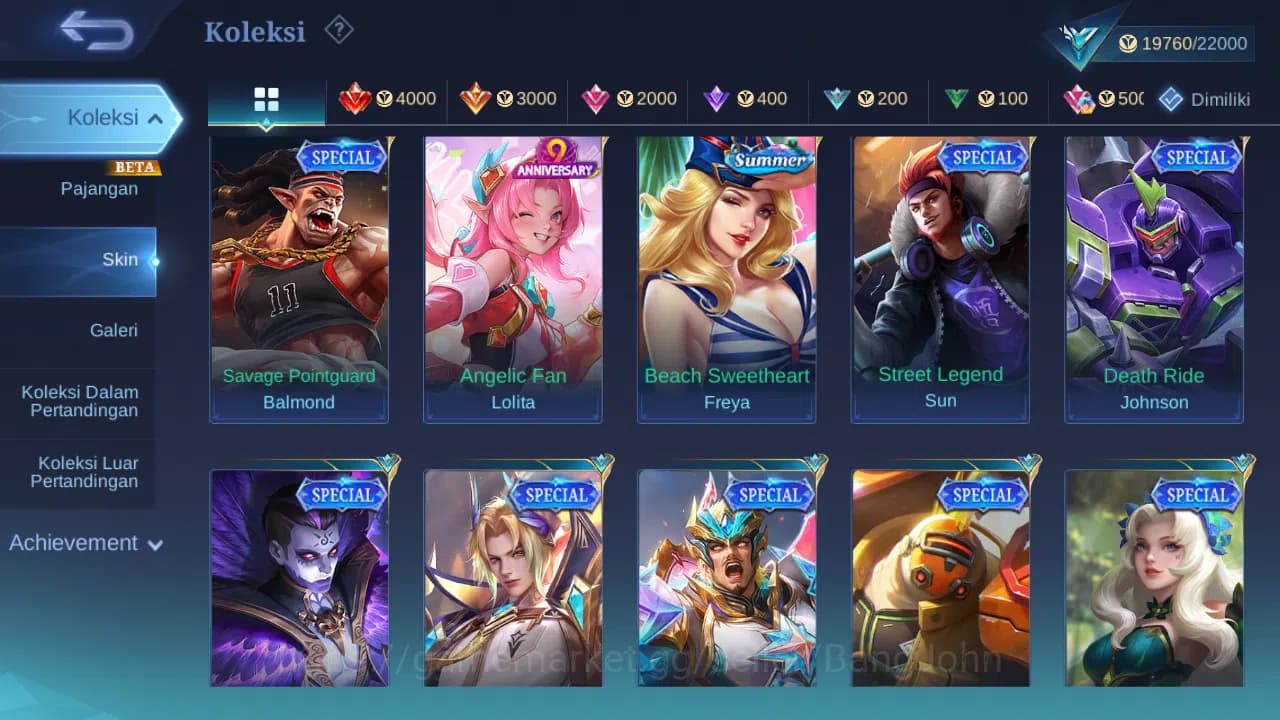 Mobile Legends: Bang Bang Accounts GLOBAL Hero 82 Skin 108 Saber Johnson | Venom GS H image 11