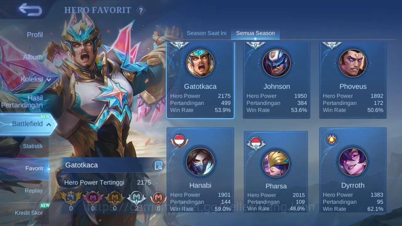 Mobile Legends: Bang Bang Accounts GLOBAL Hero 82 Skin 108 Saber Johnson | Venom GS H image 3