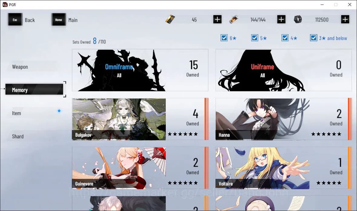 Punishing: Gray Raven Accounts EUROPE|Lv 45 | [S Nirvantia,S Crepuscule,S LuciaCW image 8