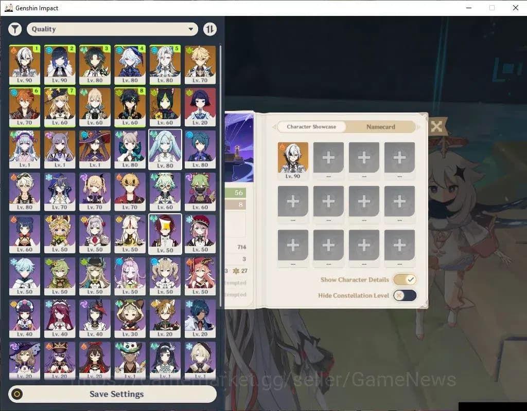 Genshin Impact Accounts Asia|AR 56|8 Limit +1(*5Wep)|Furina,Neuvilatte,Arl image 1