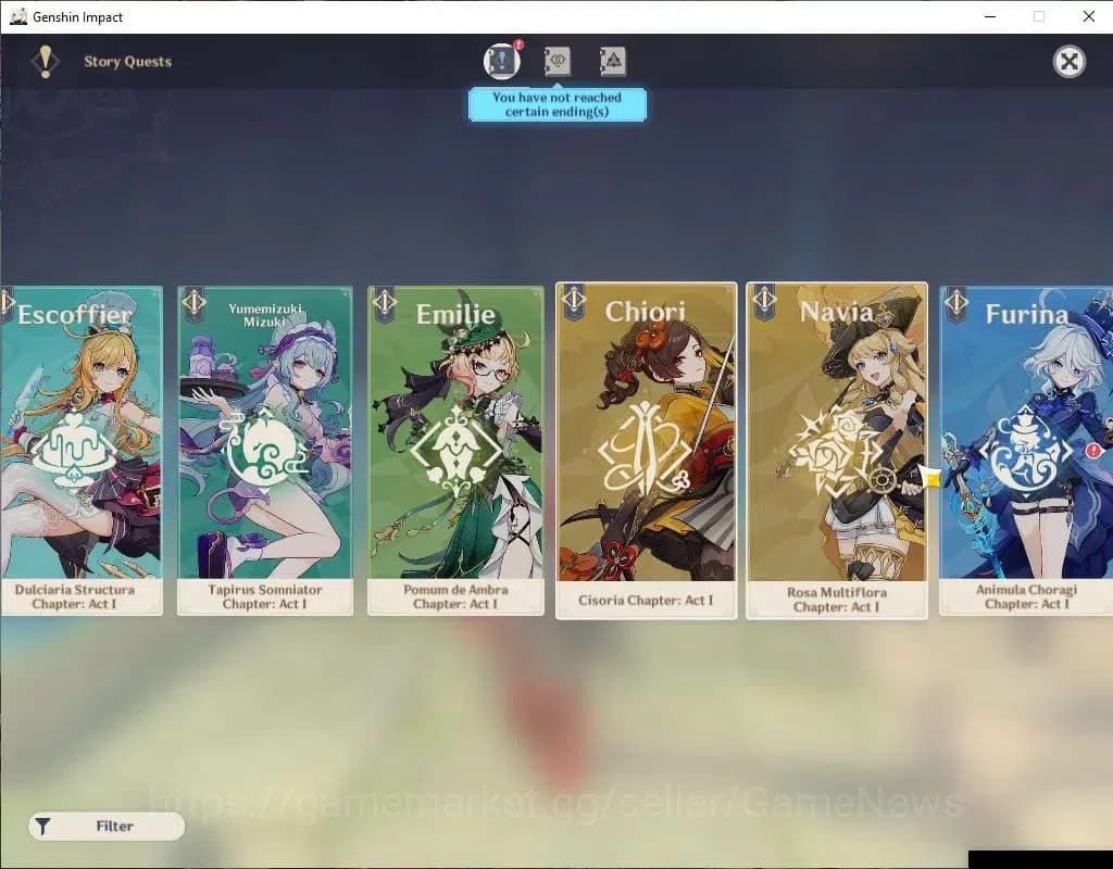 Genshin Impact Accounts Asia|AR 56|8 Limit +1(*5Wep)|Furina,Neuvilatte,Arl image 14