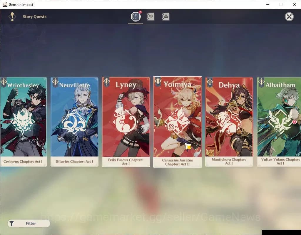 Genshin Impact Accounts Asia|AR 56|8 Limit +1(*5Wep)|Furina,Neuvilatte,Arl image 15