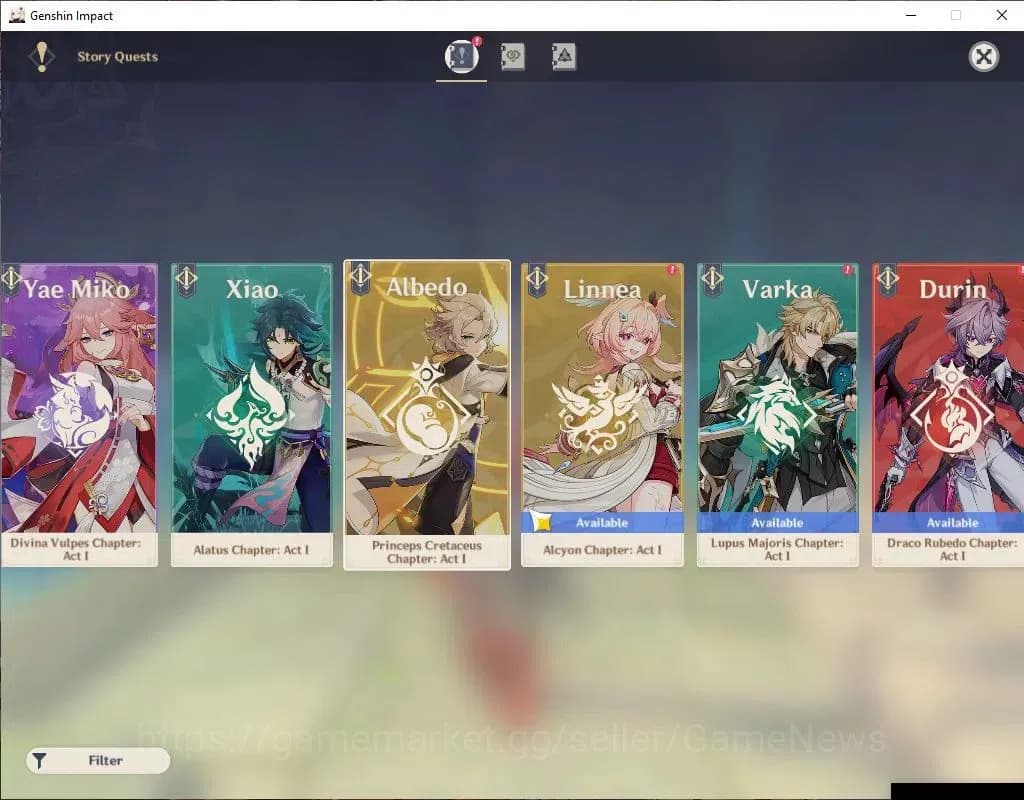 Genshin Impact Accounts Asia|AR 56|8 Limit +1(*5Wep)|Furina,Neuvilatte,Arl image 17