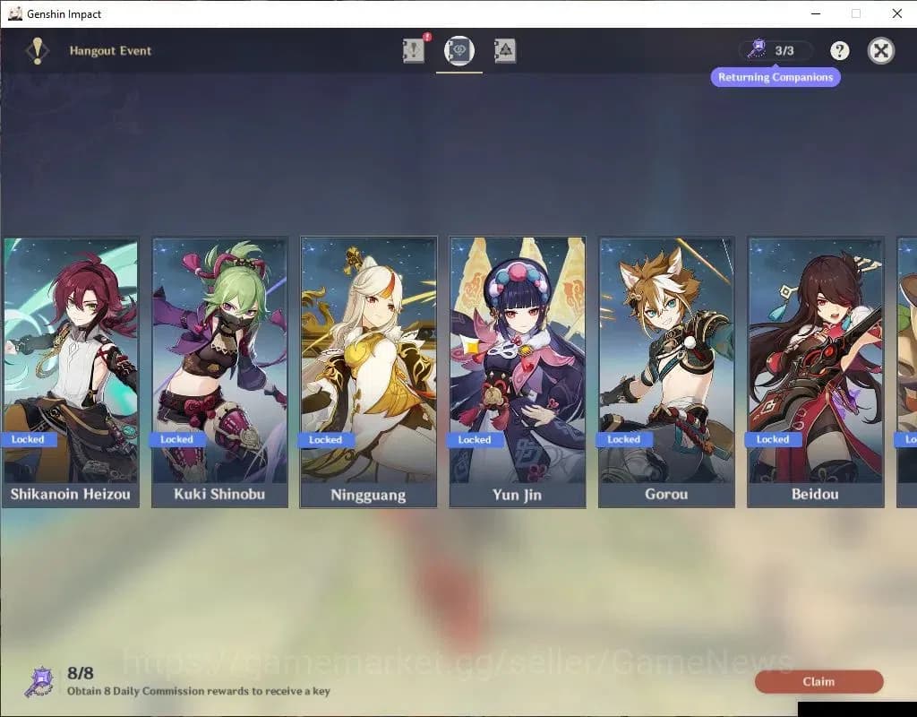 Genshin Impact Accounts Asia|AR 56|8 Limit +1(*5Wep)|Furina,Neuvilatte,Arl image 18