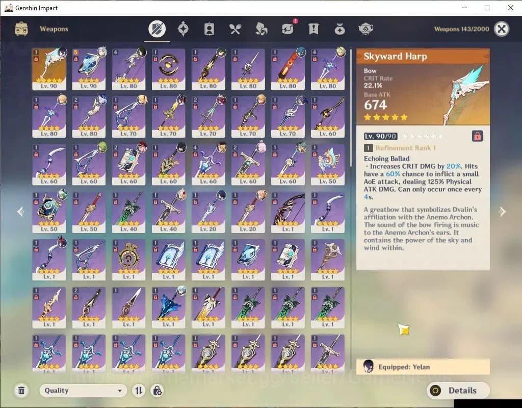 Genshin Impact Accounts Asia|AR 56|8 Limit +1(*5Wep)|Furina,Neuvilatte,Arl image 3