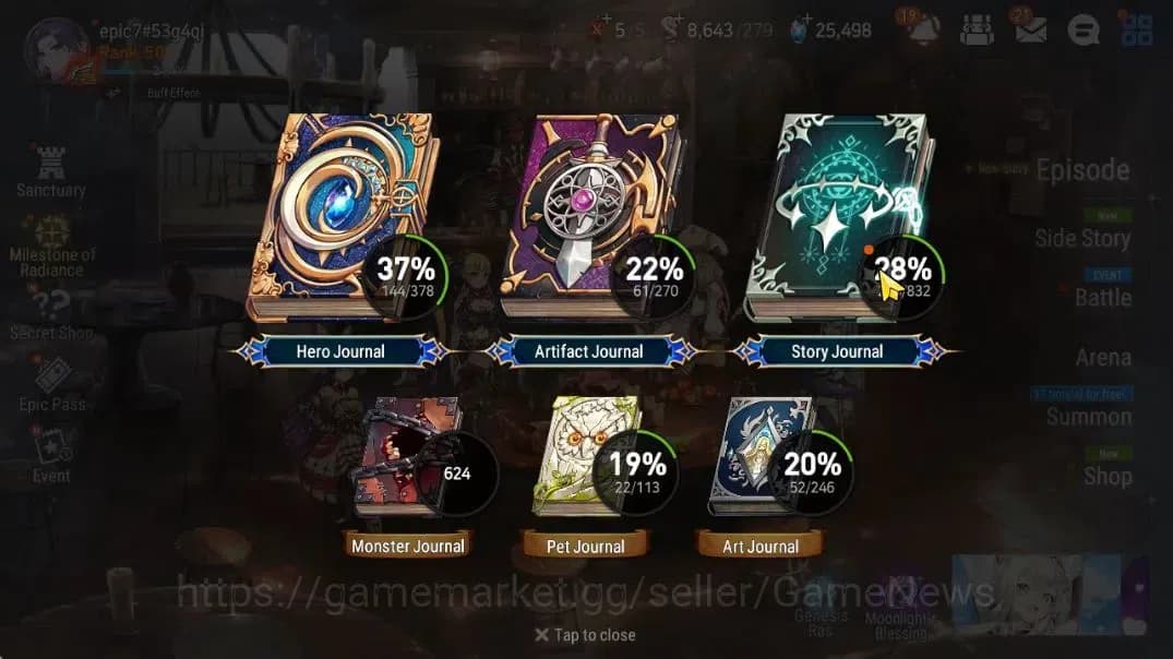 Epic Seven Accounts GLOBAL UNVERIF|7 ML(B Arunka,Ro Light,SE Celine,C image 4