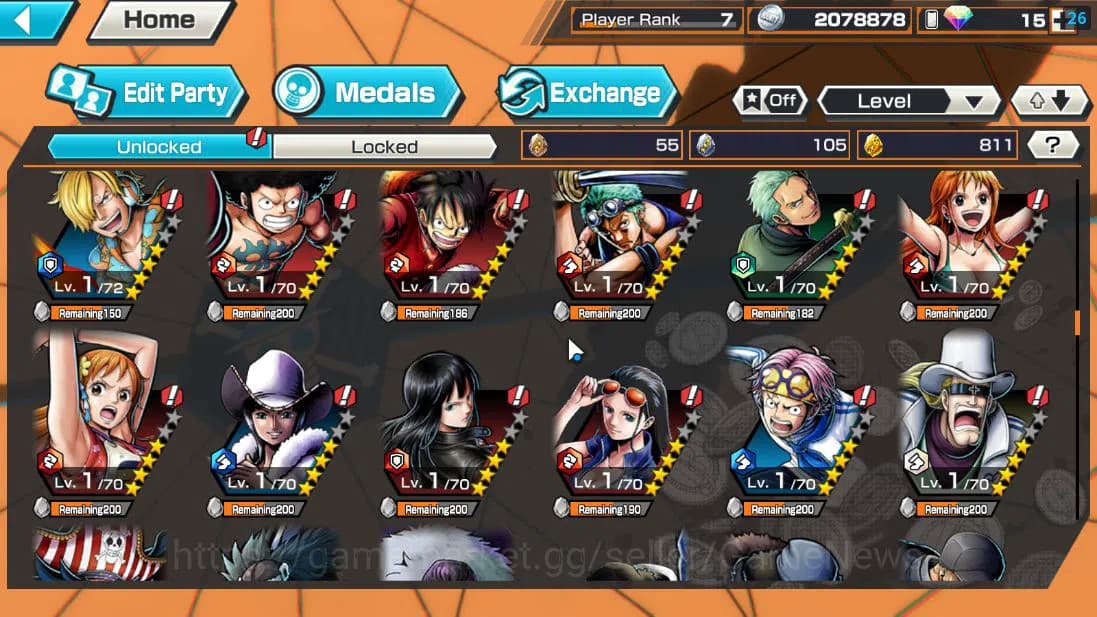 One Piece Bounty Rush Accounts Global|6 EX |5 elder St.Saturn,G5 Monkey D.Luffy,G image 7