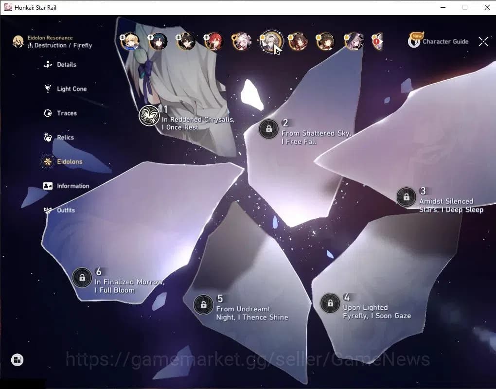 Honkai Star Rail Accounts Asia|TL 70|Sparxie Prem Team|18 Limited|[Castorice image 5