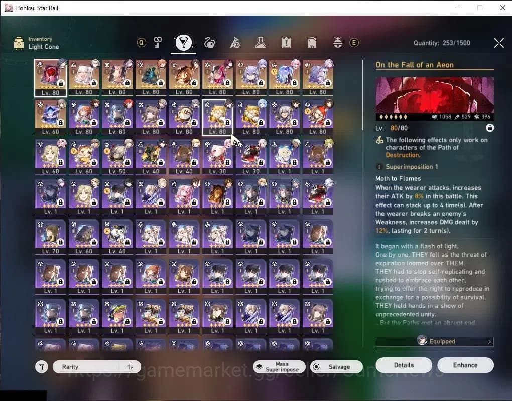 Honkai Star Rail Accounts Asia|TL 70|Sparxie Prem Team|18 Limited|[Castorice image 7