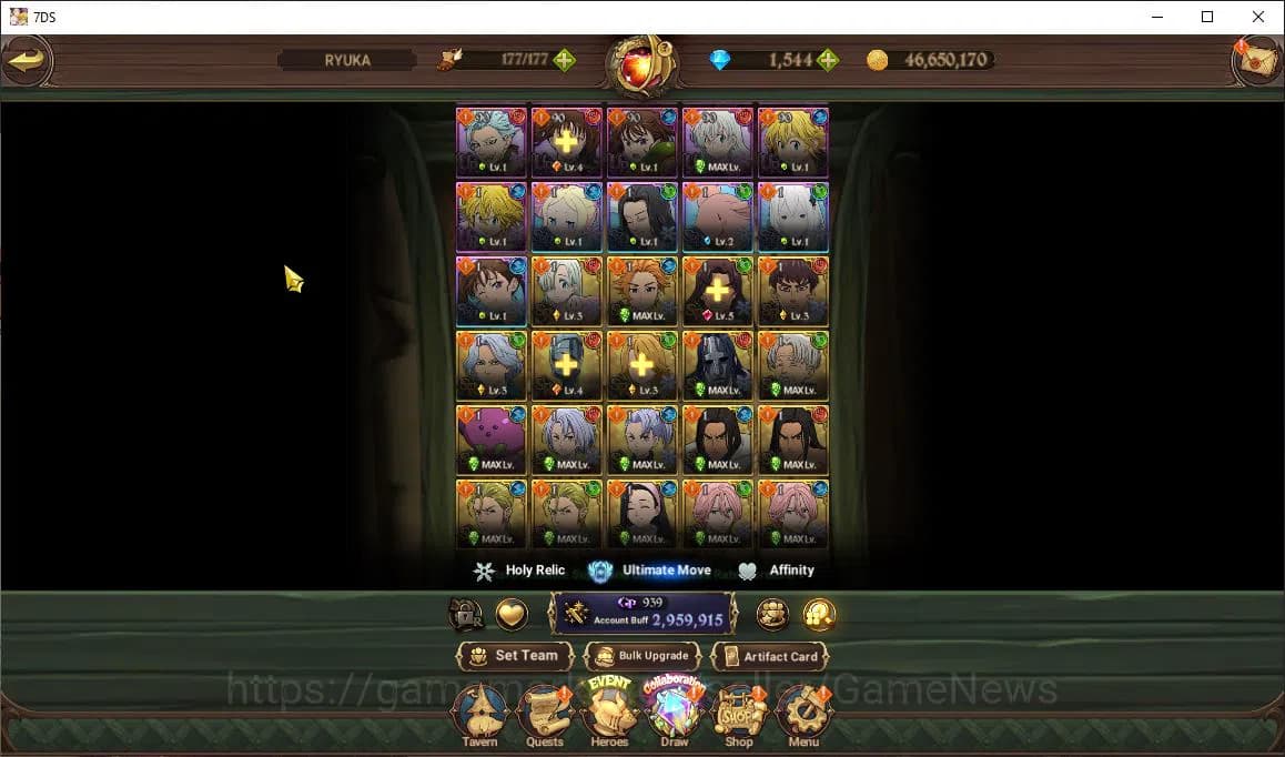 The Seven Deadly Sins: Grand Cross Accounts Global|2,9M CC|211 LS+1,5K DM|1 LR+3 UR+ Collab Re image 12