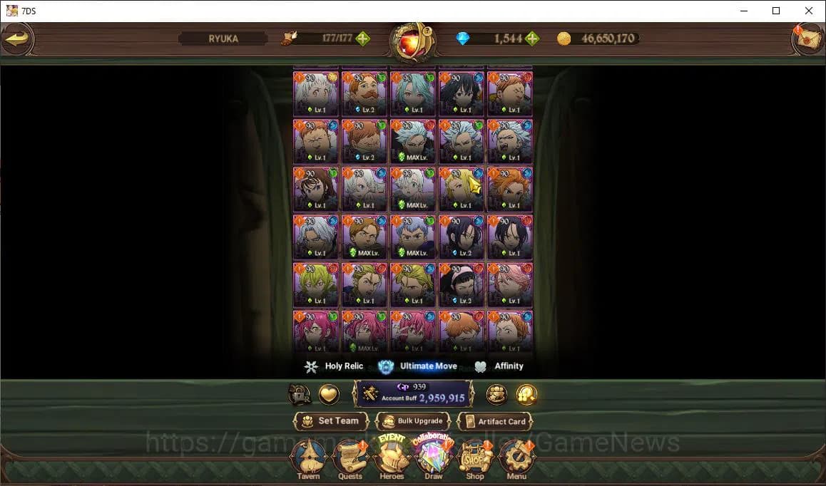 The Seven Deadly Sins: Grand Cross Accounts Global|2,9M CC|211 LS+1,5K DM|1 LR+3 UR+ Collab Re image 13