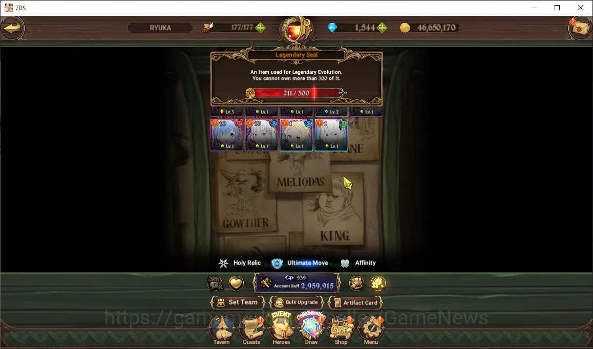 The Seven Deadly Sins: Grand Cross Accounts Global|2,9M CC|211 LS+1,5K DM|1 LR+3 UR+ Collab Re image 17