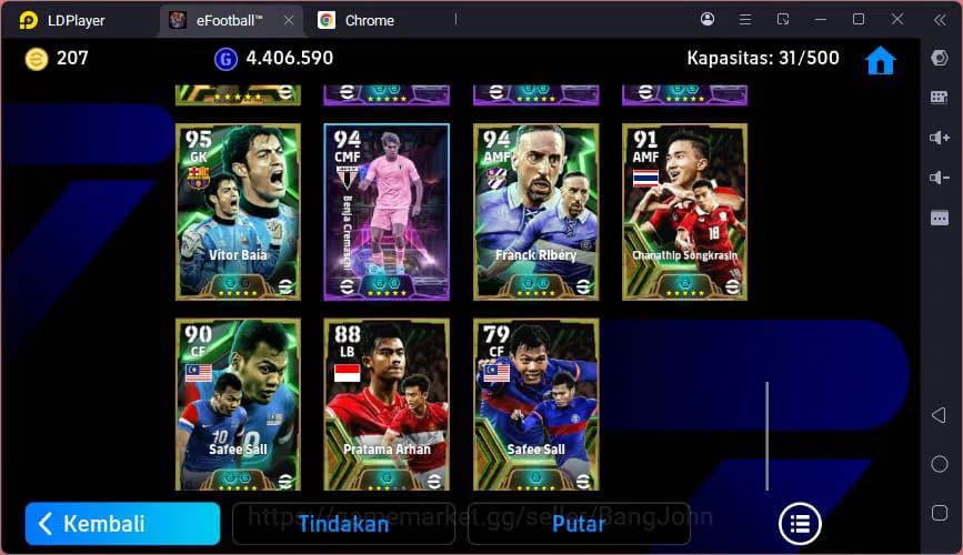 eFootball Accounts ANDROID|PW 3197|Messi MSN + Salah Bigtime,Mbappe+C image 2