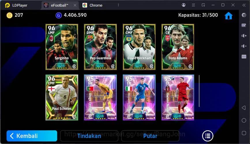 eFootball Accounts ANDROID|PW 3197|Messi MSN + Salah Bigtime,Mbappe+C image 3