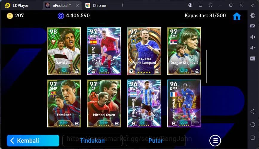 eFootball Accounts ANDROID|PW 3197|Messi MSN + Salah Bigtime,Mbappe+C image 4