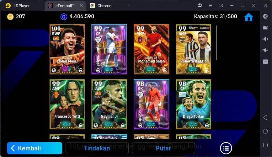 eFootball Accounts ANDROID|PW 3197|Messi MSN + Salah Bigtime,Mbappe+C image 5