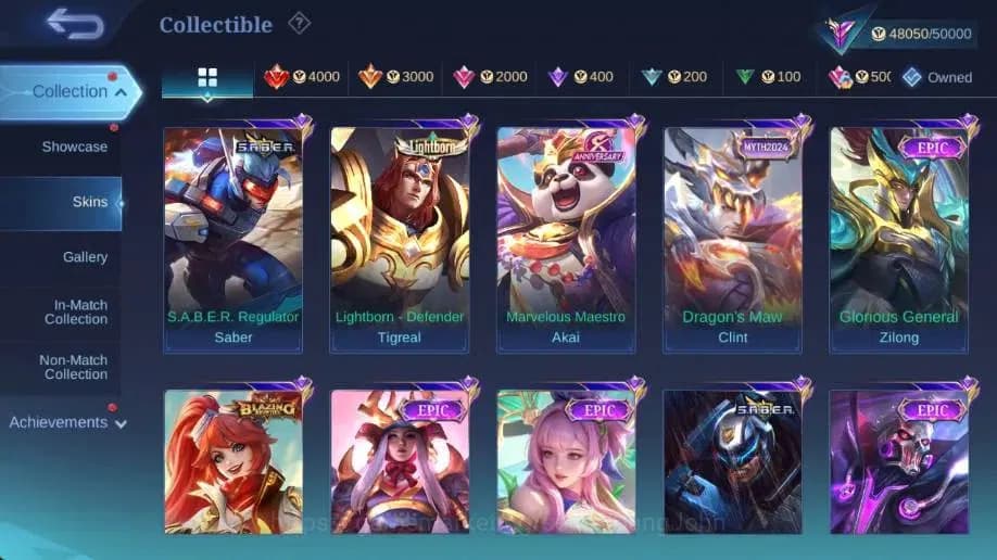 Mobile Legends: Bang Bang Accounts Global|Hero 132|Skin 215|Renowned|KOF Karina|CC Na image 10