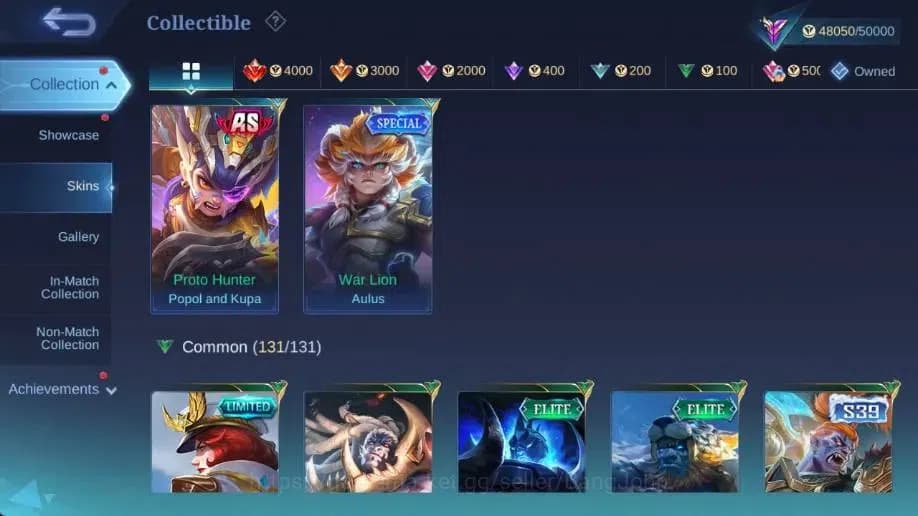 Mobile Legends: Bang Bang Accounts Global|Hero 132|Skin 215|Renowned|KOF Karina|CC Na image 19