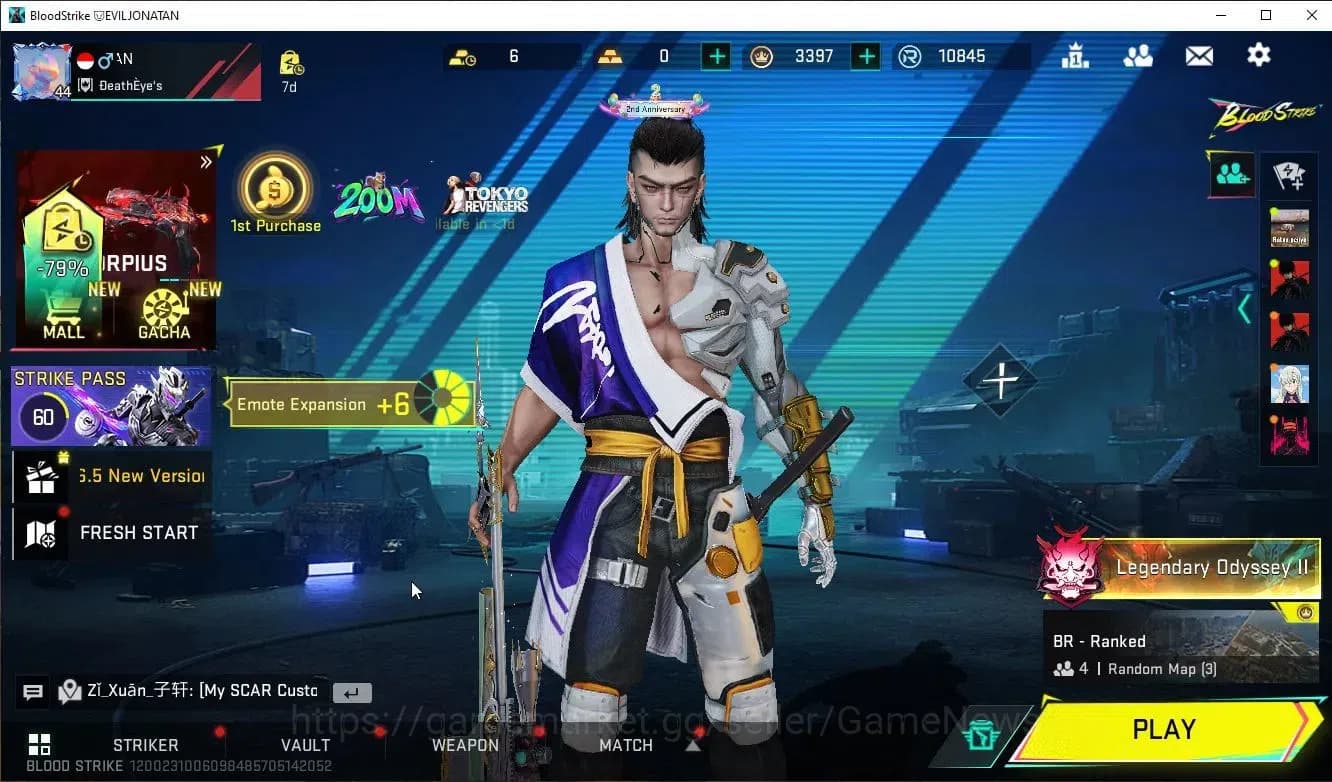 Blood Strike Accounts ASIA|Collab 7DS(AK47,M700,Kar98,QBZ95)+7 ULTRA(VAL image 1