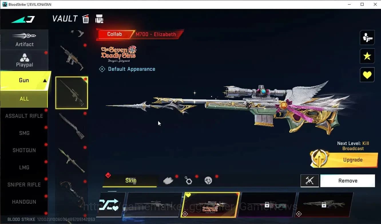 Blood Strike Accounts ASIA|Collab 7DS(AK47,M700,Kar98,QBZ95)+7 ULTRA(VAL image 6