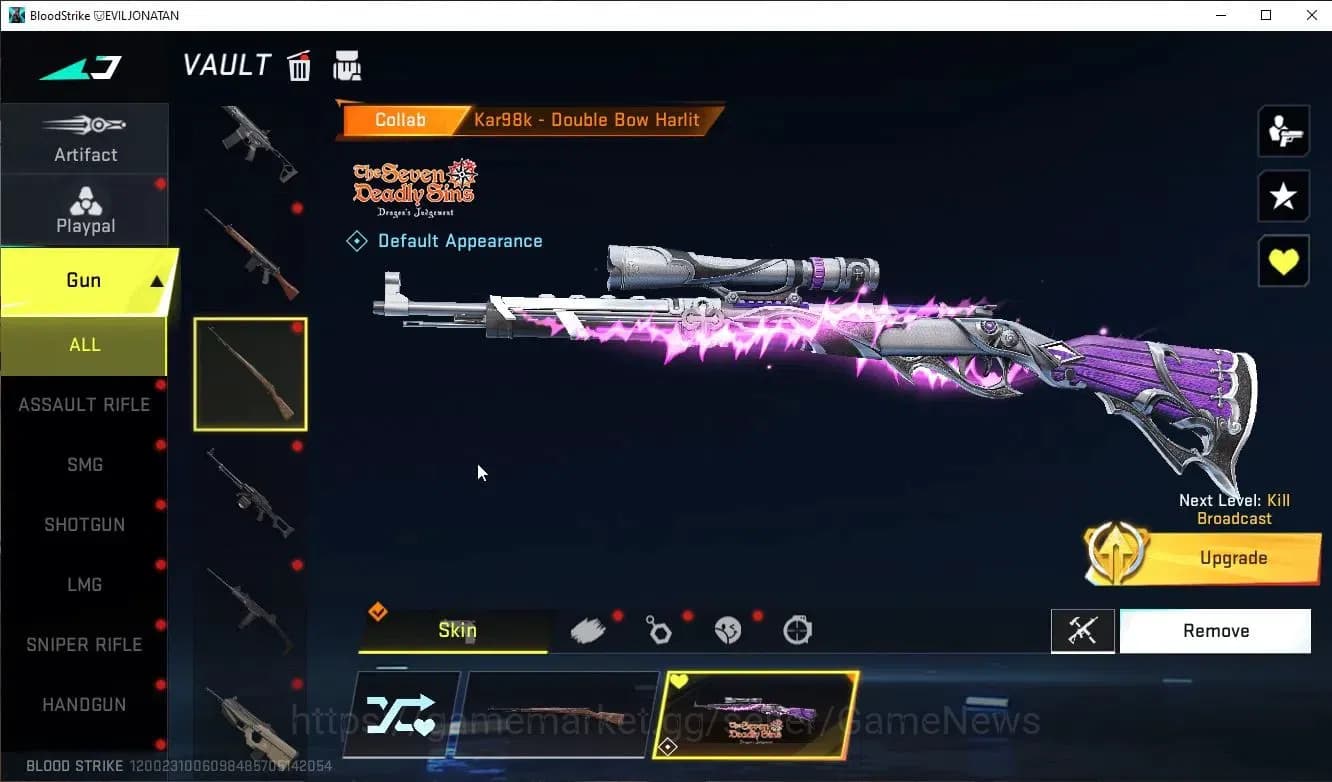 Blood Strike Accounts ASIA|Collab 7DS(AK47,M700,Kar98,QBZ95)+7 ULTRA(VAL image 7