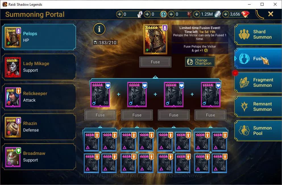 Raid: Shadow Legends Accounts Lv6 823K Power|3,6K Gems|1 Mythical(Galathir)|24 L image 14