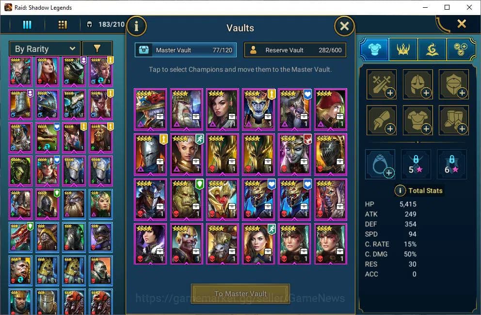 Raid: Shadow Legends Accounts Lv6 823K Power|3,6K Gems|1 Mythical(Galathir)|24 L image 5